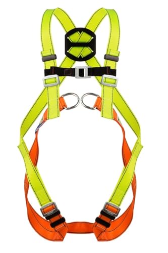 RIMEDI VERTICALI Harnais de sécurité anti-chute certifié CE, harnais anti-chute pour échafaudage 2 points d'attaque, ceintures de sécurité pour travail support GAmbe et épaules