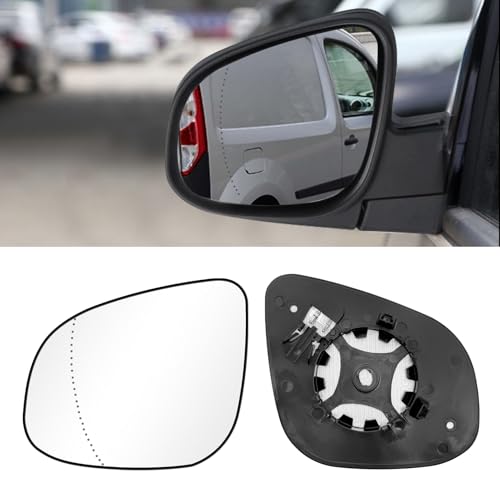 Altsbaos 1PCS Vidrio Espejo Compatible con Renault Kangoo II Cristal Retrovisor 2013 2014 2015 2016