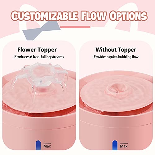 Cat Water Fountains, 67Oz/2.0L Pet Water Fountain, Cat Drinking Fountain With Improved Intelligence Water Pump, Kitty Water Fountains Water Bowl For Cats, Cat Water Dispenser With Led And 3 Filters #TOP3