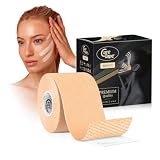 CureTape Beauty Face Tape - Gesichts tape gegen Falten | Face Lifting Tape für sofortigen Lifting-Effekt | Hautstraffung & Faltenglättung | Hypoallergen & Latexfreies Facetape - 5 cm Rolle