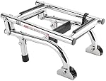 Yaegoo 3 Échelle de bateau pliable étape, bateau marin pliant acier inoxydable 3 Poignées en caoutchouc de montage de poupe W