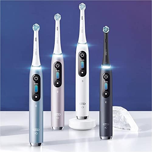 Oral-B iO9 Electric Toothbrush with Revolutionary Magnetic Technology, App Connected Handle, 1 Ultimate Clean Toothbrush Head & Charging Travel Case, 7 Modes with Teeth Whitening, 2 Pin UK Plug, Black