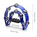 Soulmate Tambourine Metal Jingles Hand Held Percussion Half-Moon Double Row Tambourine for Kids Adult Musical Instrument Gift for KTV, Party, Blue