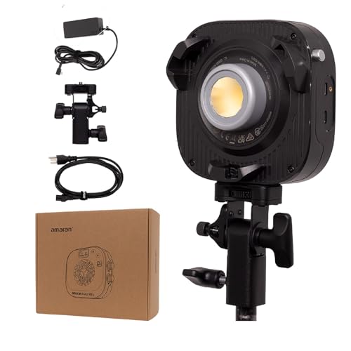 Amaran Halo 100x �R���p�N�g COB LED �r�f�I���C�g 100W CCT 2,700K - 6,500K Bowens�}�E���g ���� 9�̃G�t�F�N�g �A�v���R���g���[�� �ʐ^�B�e�p Aputure��