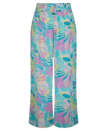 Image of Billabong Girls' New Waves Mid-Rise Wide Leg Pants, Elastic Waistband, Front Pockets