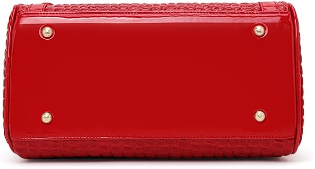 Genuine leather cowhide crocodile-pattern Boston women's handbag crossbody-bag detachable shoulder strap - Image 7