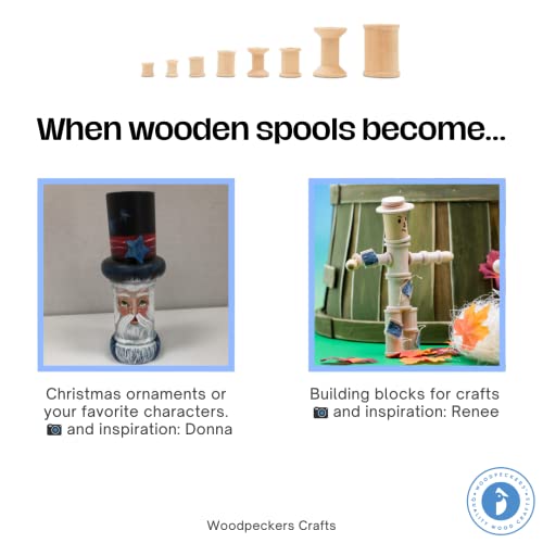 Wood Spools 1 X 3/4-Inch Pack Of 50, Small, Splinter-Free, Birch Wood Spools For Crafts And Unfinished Diy Wood Projects #TOP5