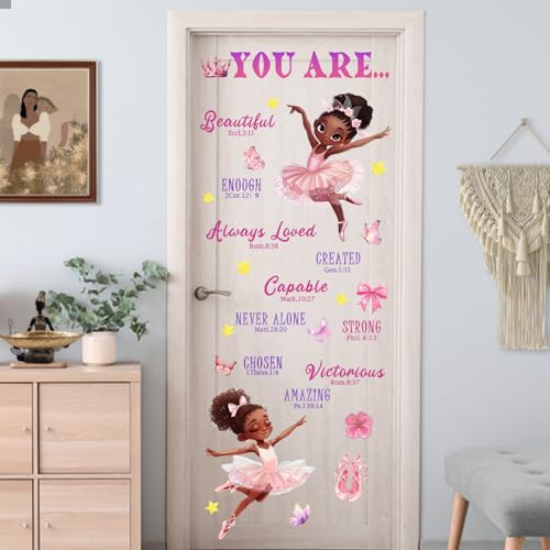 Vinilos Decorativos Mfault Black Girl Ballerina 35x12 pulg miniatura 5