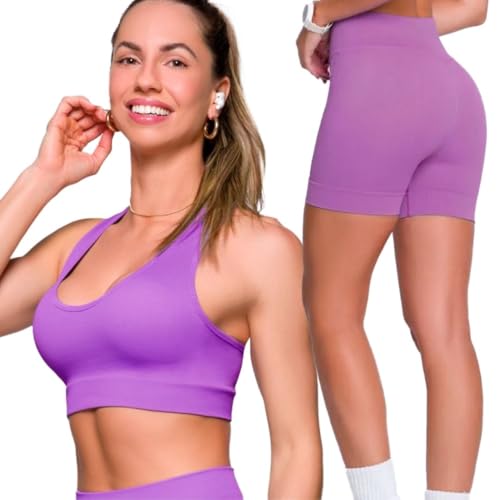 Conjunto Fitness Sem Costura Selene Short e Top Academia Feminino...