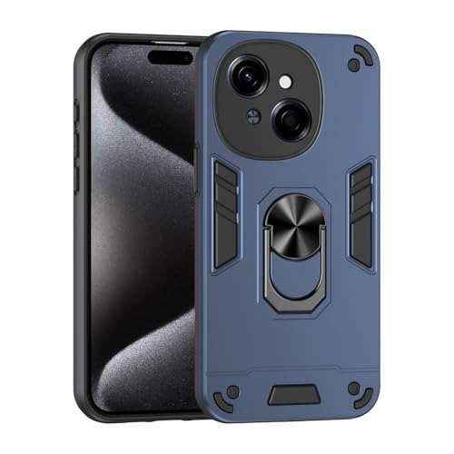 �ϏՌ��g�ѓd�b�P�[�X Tecno Spark Go 1 �d�b�P�[�X �L�b�N�X�^���h�t�� & �ϏՌ� �~���^���[�O���[�h �����h�~�ی� ���ȕی�J�o�[ PC �}�b�g�����̊��ȃo���p�[�P�[�X(Blue)