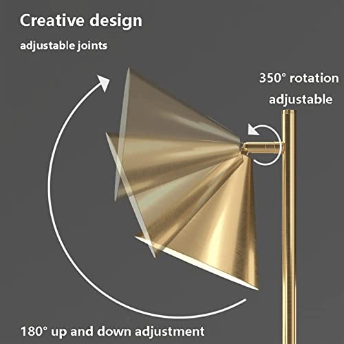 Lámpara de pared de cobre con soporte de metal moderno y luz ajustable cableada para interior 5
