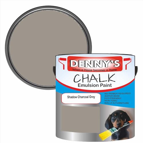 Premium Interior Wall & Furniture Chalk Paint – Shadow Charcoal Grey – Rich Matt Finish, Durable & Washable, Low Odour, Ideal for Living Rooms, Bedrooms & Hallways (250ML Tin)