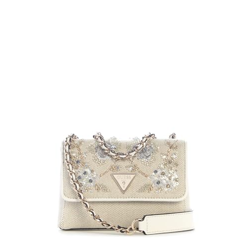 Sac bandoulière GUESS Giully II Mini écru pour vos soirées