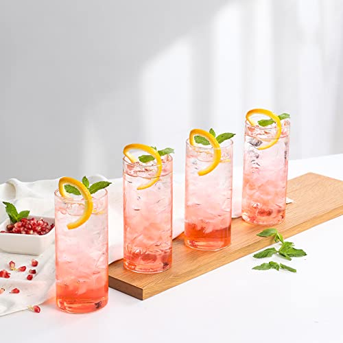 4 Set 20 Oz Drinking Glasses With Bamboo Lids And Straws, Borosilicate Glass Tumbler Cups - Tall Clear Iced Coffee Cups For Smoothie, Water, Juice, Coffee Bar Accessories - Cute Gifts, Reusable #TOP6