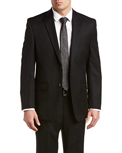 Calvin Klein Mens Mitchell Wool Slim Fit Two-Button Suit Black 40R