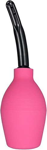 TopQuaFocus Duchas anales de enema de 10 oz 9.9fl oz de capacidad vaginal de limpieza anal, ducha de silicona de 4.7 pulgadas, puntas rojas