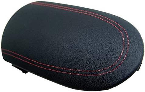 Nissan 370Z 0818Apoyabrazos Centro Consola Cubierta de piel sintético negro, rojo punto de
