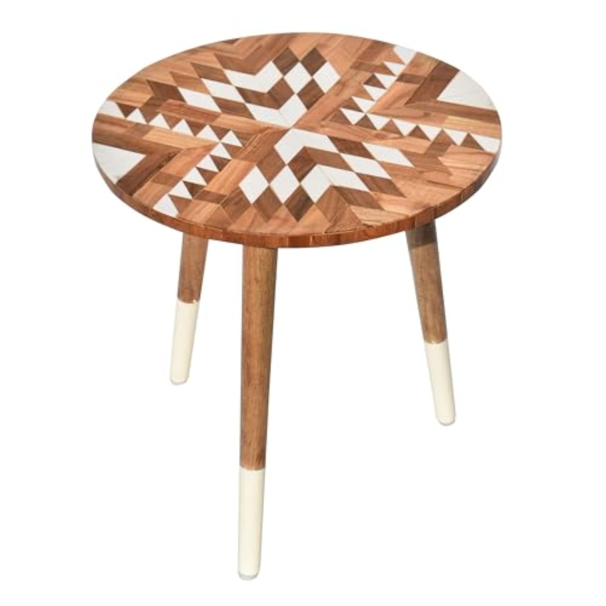 Resin Wooden Handcrafted Bedside Table