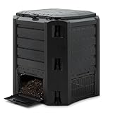 DEUBA® Compostiera 380L Compostaggio Veloce 72x72x83cm Composter Rapido Resistente alle Intemperie