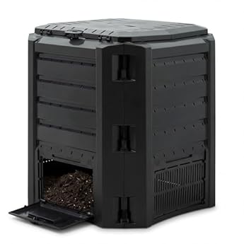 Foto di DEUBA® Compostiera 380L Compostaggio Veloce 72x72x83cm Composter Rapido Resistente alle Intemperie