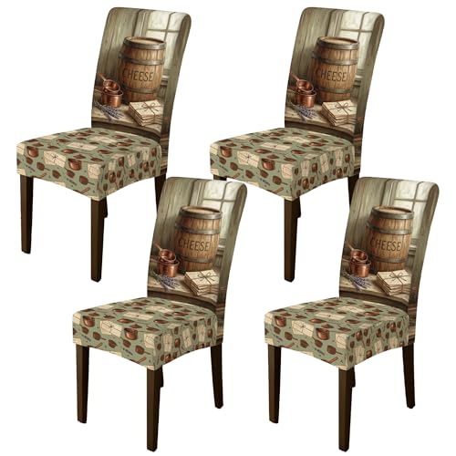 Housse de chaise de cuisine extensible pour masquer l'usure - 2