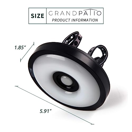 Grand Patio Cordless 12 LED Offset Umbrella Lights, 3 Modes Warm White, Rechargeable, Remote Control, Cantilever Umbrella Lamp for Outdoor Use