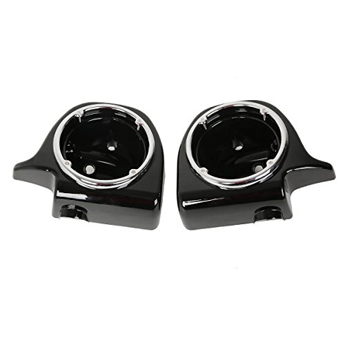 Xfmt Vivid Black 6.5" Speaker Pod Lower Vented Fairing Fit Touring Models Flt,Flht,Flhtcu,Flhrc,Road King,Street Glide,Electra Glide,Ultra-Classic Becompatible Withe 2013 #TOP1