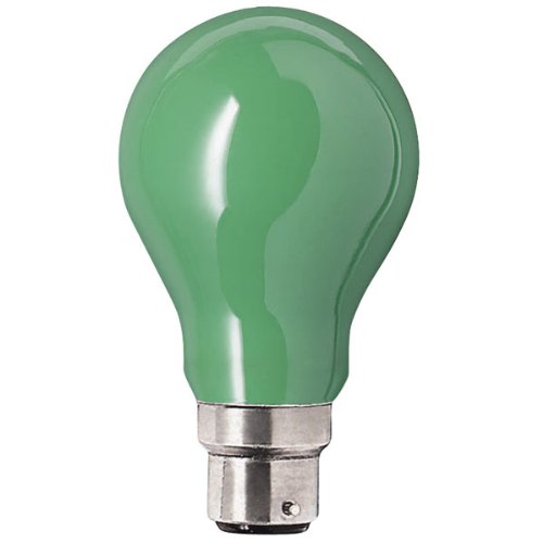 Coloured Light Bulb 15W BC Green