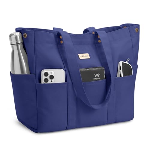 TOPDesign Large Canvas Tote Bag for Women, Shoulder Bag with