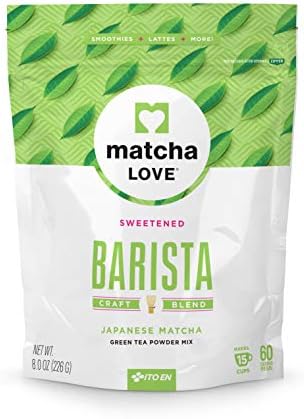 Matcha Love Green Tea Powder Packet, Sweetened, 8 Ounce