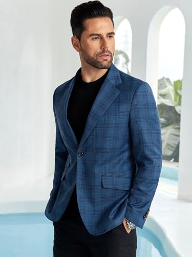 Men's Plaid Blazer Sport Coats Jackets Slim Fit Lightweight Casual Checkered Blazer for Men4