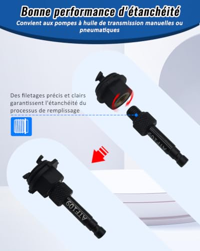 BOVIEER Kit d'adaptateur de Remplissage de Huile Boite de Vitesse Automatique Compatible avec BMW VW Audi CVT DSG Benz 722.9 Skoda Nissan Ford, etc., 26 pièces Outil vidange Boite Transmission ATF – vue 5