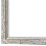 Der Massiv-Holz Bilderrahmen hat folgende Abmessungen: 40 x 50 cm mit Normalglas - Farbe: Beige Weiß - Breite der Rahmenleiste: 1,8 cm