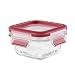 Produktbild Emsa 513917 Clip & Close Frischhaltedose mit Deckel | Glas, Quadratisch | Volumen 0,2 Liter | Transparent/Rot