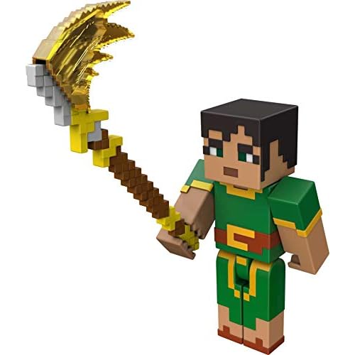 Mattel Minecraft Dungeons 8,3 cm große Sammelfigur und Zubehör, basierend auf Videospiel, fantasievolles Geschichtenspielgeschenk für Jungen und Mädchen ab 6 Jahren