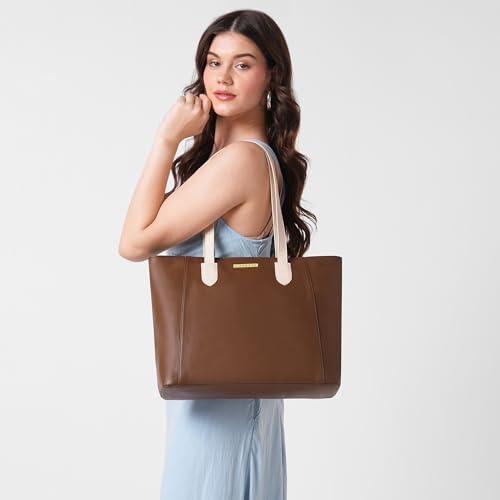 Image of Caprese Devon Large Tote Bag for Women with Comfortable Straps & Multi-Compartment | Stylish Shoulder & Handheld Bag | Fits Up to 16 Inch Laptop | Perfect for Work, Travel & Daily Use