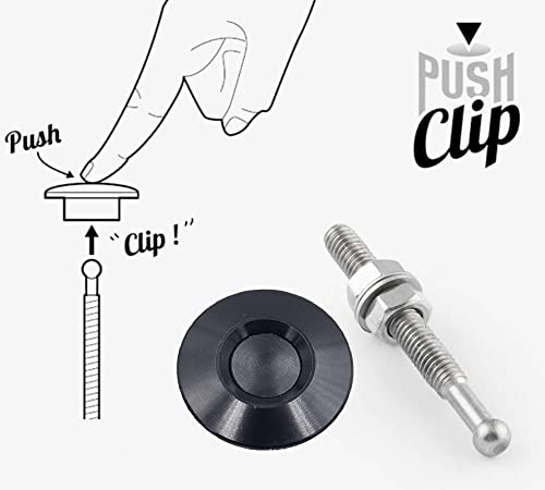 Anjoshi Quick Release Latch Lock Clip Push Button Bonnet Kit 1.25In/32Mm Diameter Universal Aluminum Alloy Quick Latch Lock For Auto Car Bumper License Plate Hood Or Various Diy(Black) #TOP3