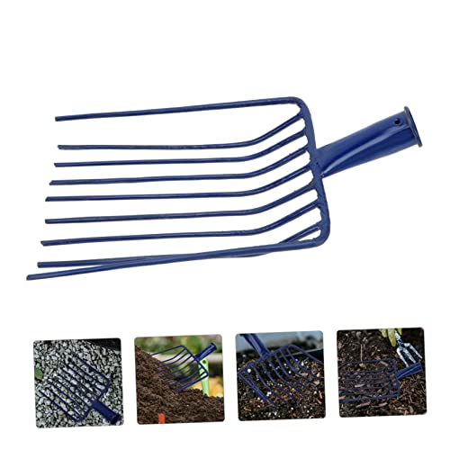 HANABASS 1 Peça Garfo De Nove Dentes Grelha Para Churrasco Ancinho Para Capina De Carvão Ancinho De