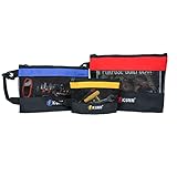 Small Tool Bag,Stand-Up Zipper Pouch Heavy Duty Multi-Purpose Storage Bags,Red/Blue/Yellow,3-Pack