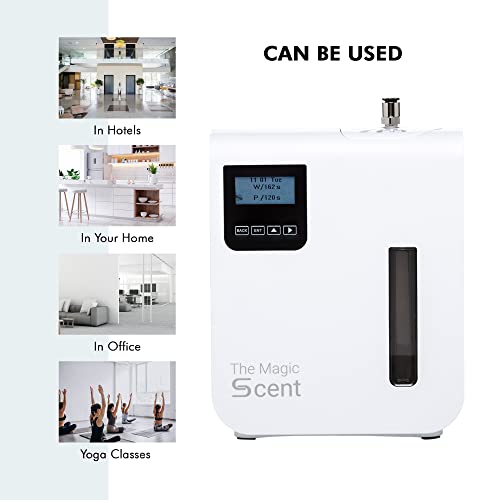 The Magic Scent Diffuser - Scent Air Machine For Home & Commercial Use, Covers 2000 Sq. Ft., Nebulizing Diffuser - Hvac Diffuser Or Portable Large Room Waterless Diffusers - 100Ml Aroma Oil Included #TOP5