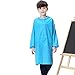 miniQ Kids Art Smock Painting Apron for Toddler Preschool Children with Pocket,Long Sleeves,Long Section,Waterproof (XXXL for Age 8-12, Blue for boy)