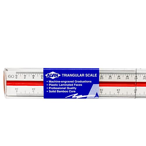 241B Alvin 12" Bamboo Engineer Triangular Scale ..#From-By#_Buccaneerbarque; Tryk46251544355280 #TOP6