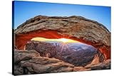 ART.COM Stretched Canvas Print Famous Sunrise at Mesa Arch in Canyonlands National Park, Utah, USA by prochasson frederic, 36" x 24"