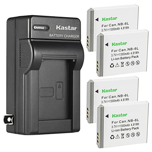 Cargador de pared y 4 baterías Kastar para cámaras vlogging miniatura 1