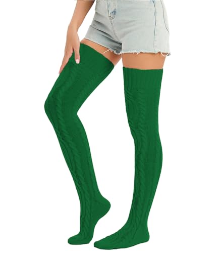 Image of Sexybody Women's Thigh High Socks Over the Knee Knit Socks, Winter Leg Warmers Stockings Knee High Tube Arctic Fleece