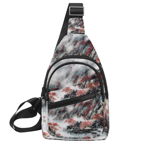Bandolera con pintura china ideal para tus viajes y paseos urbanos
