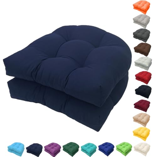 Genérico Pack 2 Cojines Lounge Exterior, Cojin Asiento Muebles Mimbre Jardín, Suave y Acogedor Impermeable Cojín de Sillón, Ideal para Comedor Terraza Sala y Restaurante