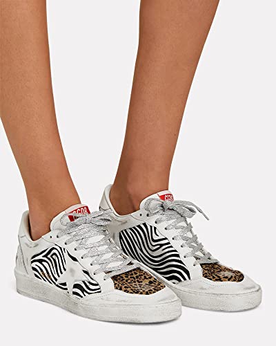 Image of Golden Goose Ball Star Zebra Leather, Brown Black /White (Medium, numeric 8)