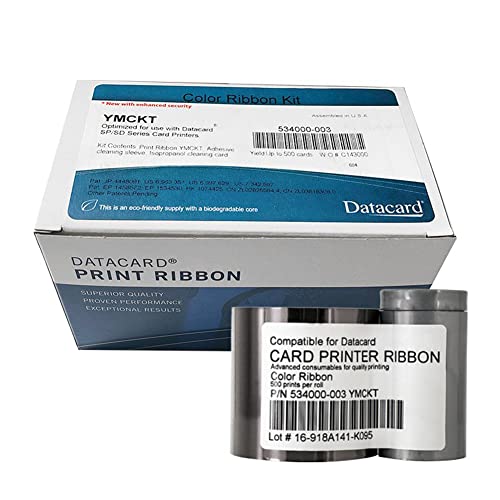 534000-003 Color Ribbon for DATACARD SP35 SP55 SP75 Plus Printer YMCKT 500 Images Genuine