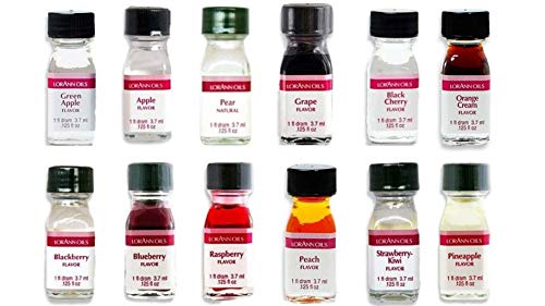 Tasty Living Variety of LorAnn Oils Food Flavoring - 12 Fruit Flavors, 1